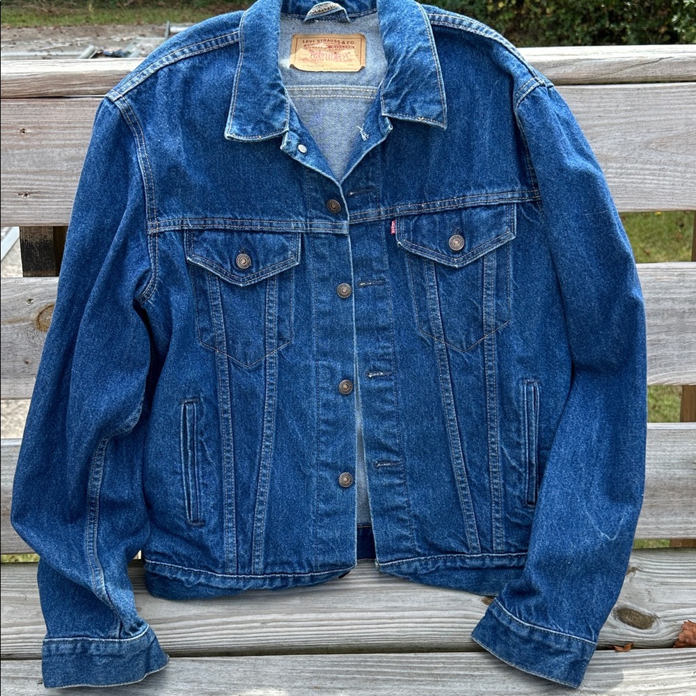 Vintage Levi's Blue Denim Trucker jacket with Red tab Label